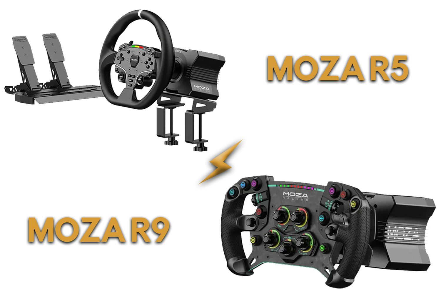 Moza R5 VS Moza R9 szimulátoros versenycsomag