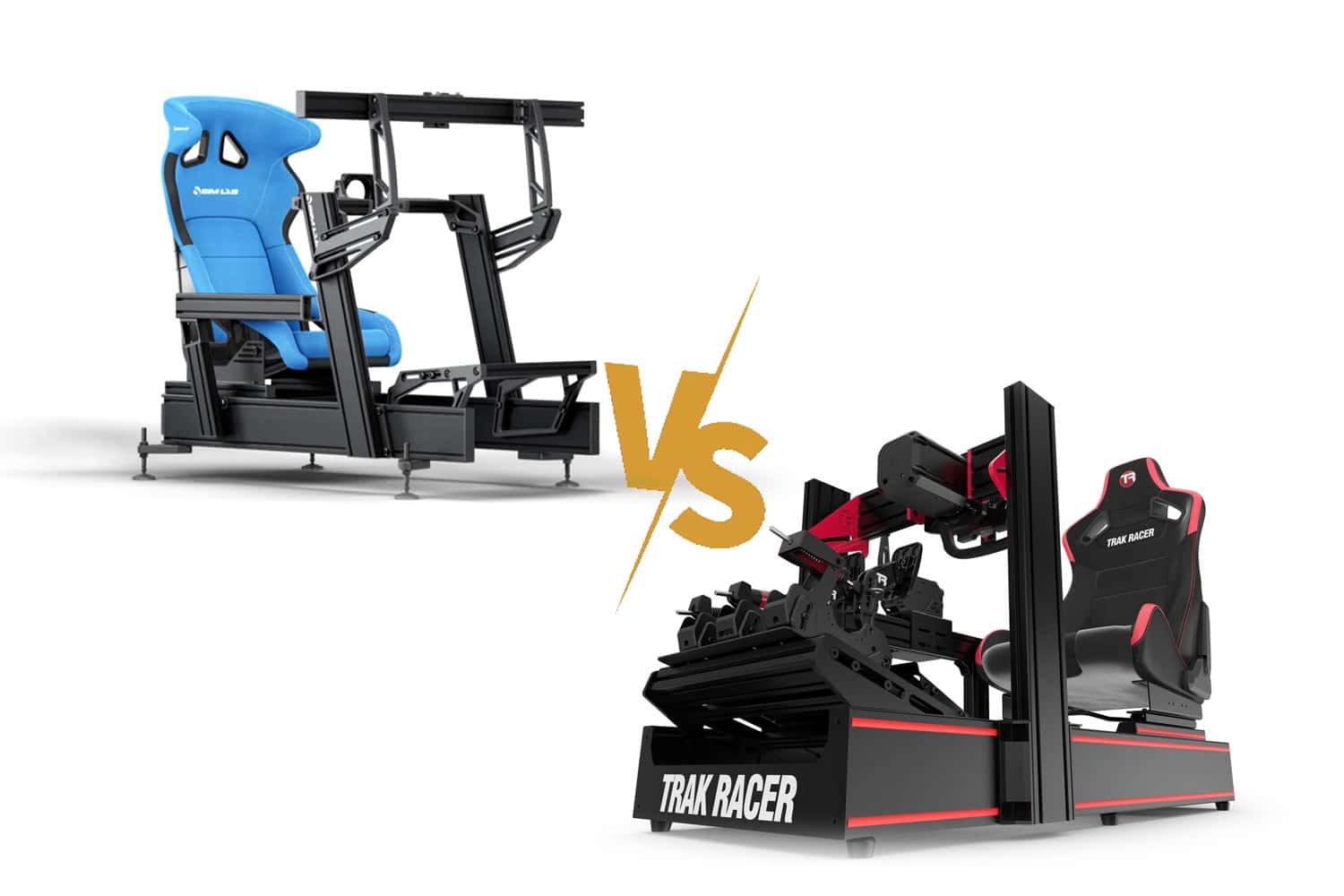 Sim-Lab kontra Trak Racer A Sim-Lab P1X Pro pilótafülke a Trak Racer TR160 V5 pilótafülkével szemben